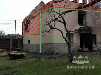 Демонтаж части дома и вывоз строй.мусора