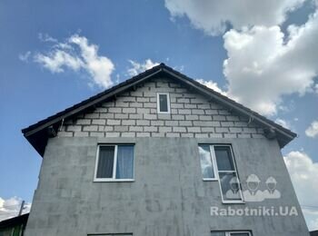 Утепление, оштукатуривание, подшивка фронтонов 60 кв.м