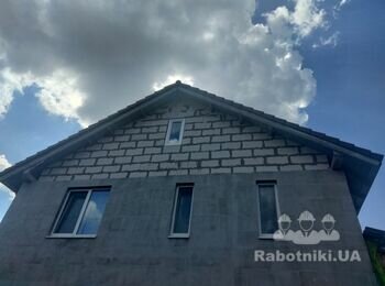 Утепление, оштукатуривание, подшивка фронтонов 60 кв.м