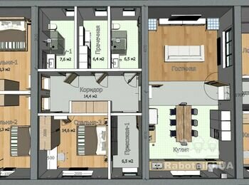 Штукатурка стен 500м2 (газоблок)