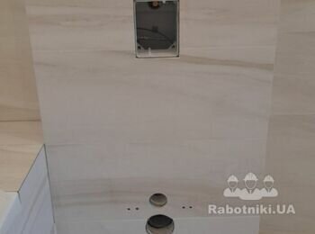 Подключение бойлера, воды и установка унитаза