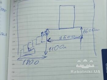 Нужно залить ступеньки в площадку