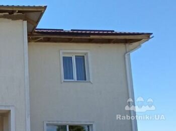 Ремонт фасада, установка софитов и отливов