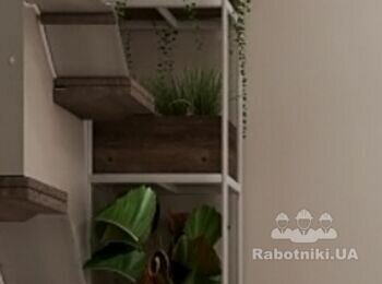 Подвесные металоконструкции для цветов (замер, сварка, монтаж), Киев