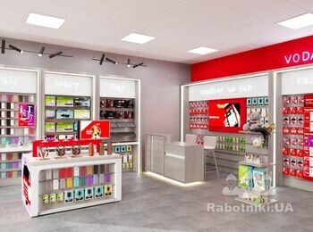 Проектування меблів для магазинов Водафон