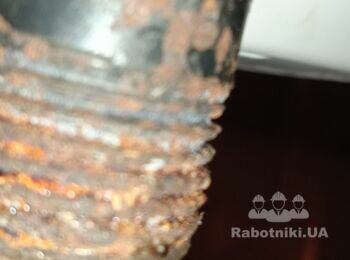Відновлення різьби в патрубку бойлера.
