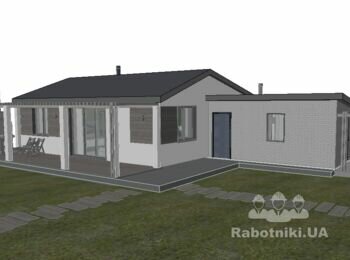 Демонтаж, кладка, армопояс - добудова будинку 68 м2