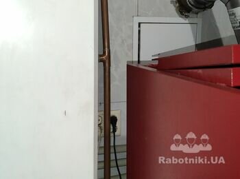 Обвязка котла, подключение котла, сварка труб, паклевка соединений