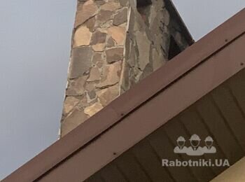 Ремонт облицовки(камень) дымохода