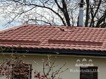 Заміна листа покрівлі на даху дачі (Глеваха) (18км від КП)