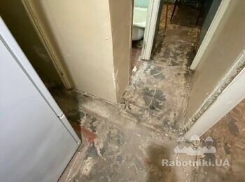 Демонтаж і залив нової стяжки в 1к. хрущовці. 27кв. м.