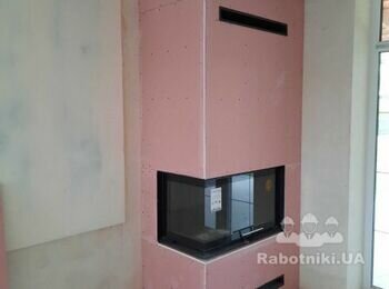 Установка топки Defro та монтаж коробу непрямого нагріву