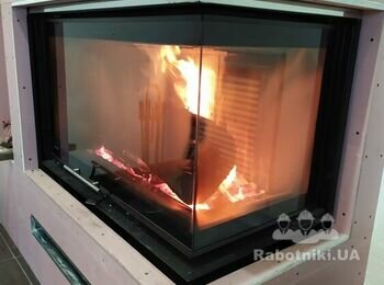 Установка топки Defro та монтаж коробу непрямого нагріву