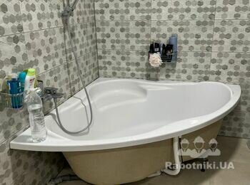 Заложить ванную газоблоком и облицевать плиткой