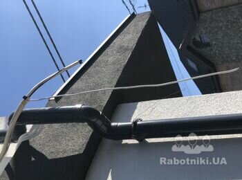 Монтаж 7 метров ринвы