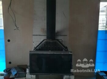 Пристенный камин