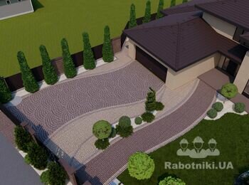 Укладка тротуарной плитки