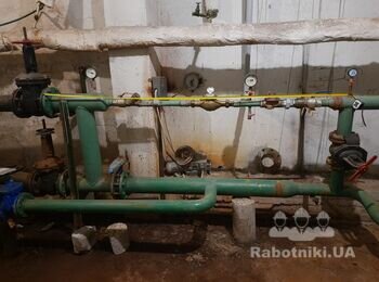 Монтаж узла учета ХВ. Сантехнические работы.