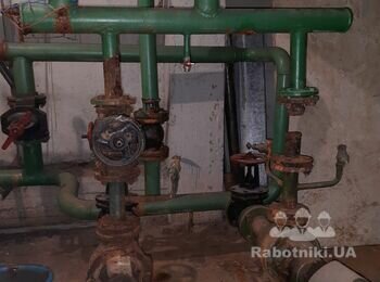 Монтаж узла учета ХВ. Сантехнические работы.