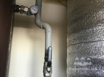 Обвязка твердотопливного котла 22 КВт и буферной емкости 1000литров.