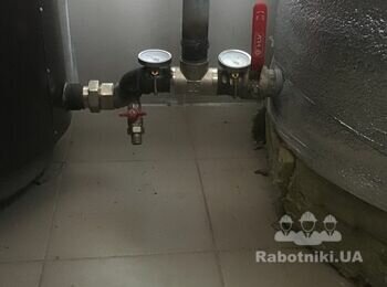 Обвязка твердотопливного котла 22 КВт и буферной емкости 1000литров.
