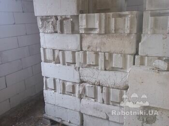 Перестенки из газоблока.