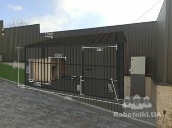 Сделать вольер для собаки и будку