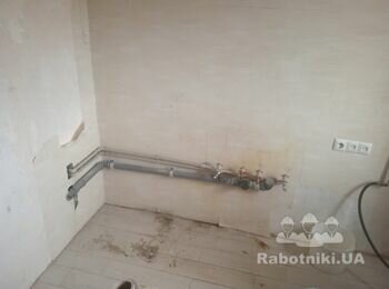 Разводка сантехники на кухне