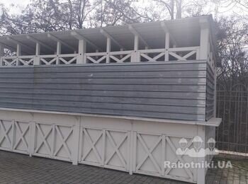 Покрасочные работы 77 м.п. и 2 строения