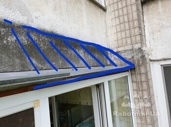 Гидроизоляция и вспомогательный козырек выноса балкона 500 * 3200мм