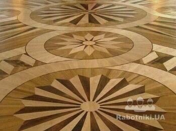 Шлифование паркета, шпаклевание, покрытие лаком