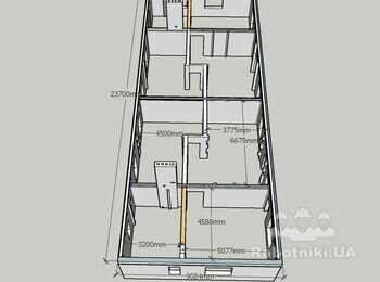 Будинок 24*9 кладка стіни в одну цеглину