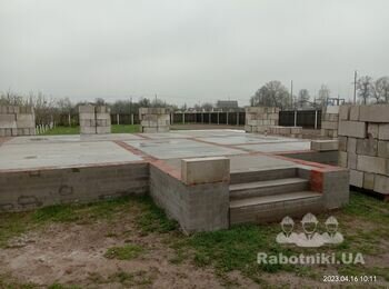 Кладка пеноблока, крыша под ключ