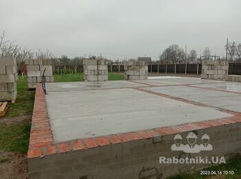 Кладка пеноблока, крыша под ключ