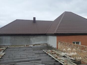 Визуализация крыши и части здания