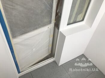 Покраска окна и двери пвх