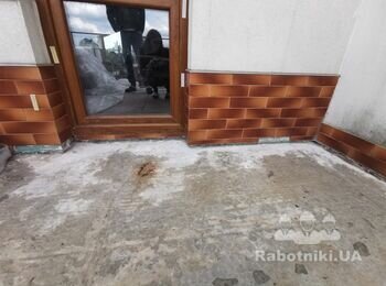 Стяжка підлоги, гідроізоляція, укладання плитки на терасі