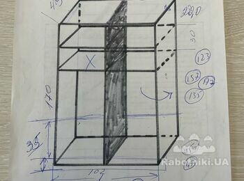 Шкаф под заказ + навесные полки
