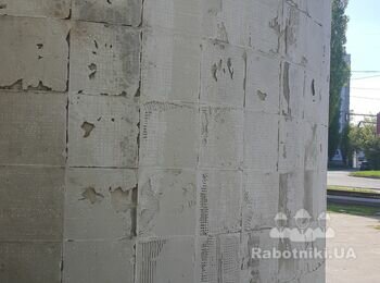 Ручная штукатурка цоколя 40м.п
