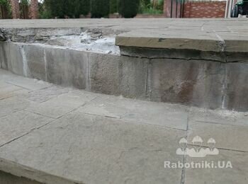 Ремонт доріжок з (перекладка піщанику) навколо будинку