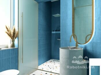 Кладка плитки на стену в ванной формата 240х60