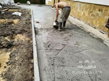 С.Козин. Укладка гранитной брусчатки 90 м.2