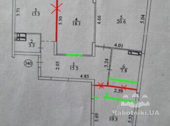 Ремонт 3к квартири після забудовника, 103 кв.м.