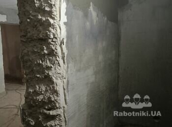 Облицовка политкой, стены и пол, санузел.