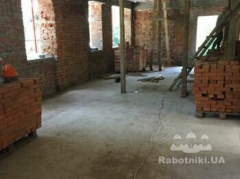 Кладка газоблок а и кирпич