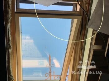 Гіпсокартон. Откоси для мансардного вікна