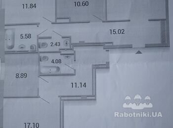 Ремонт 1ккв. 45м2 і в подальшому 2ккв. 70м2