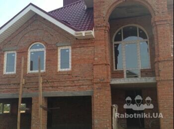 Фасад частного дома, термопанели, клинкер
