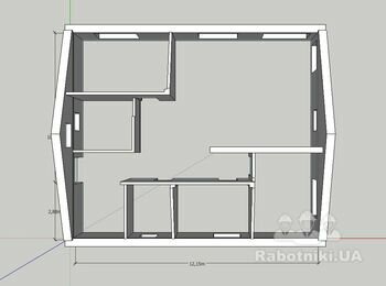 Укладка газоблоку 40 куб.м. та міжкімнатних стін 120 пог. м