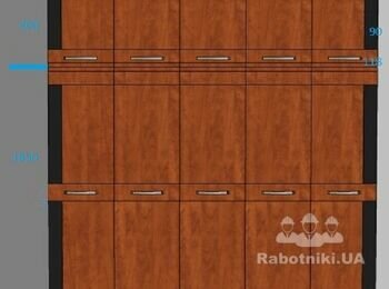 Изготовление 5-створчатого шкафа с антресолью
